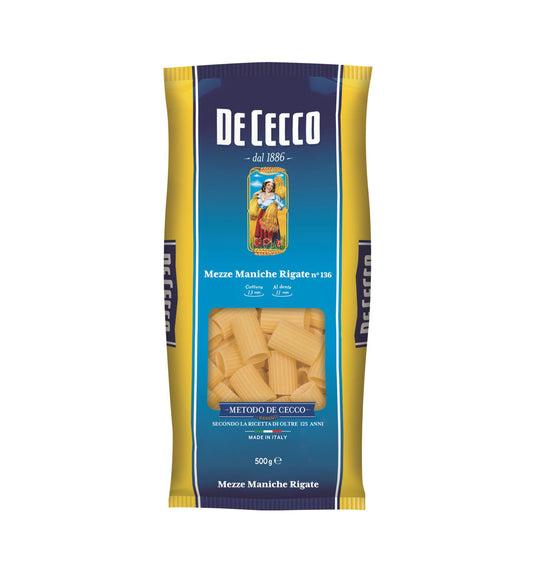 Mezze Maniche rigate n°136 De Cecco
